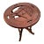 Vintage Round Table Entry Stand Horse Carving Old Western Theme Handmade 1950's For Sale