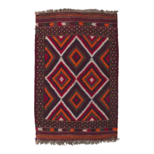 Late 20th Century Vintage Persian Shiraz Kilim Rug, 03'08 X 05'07