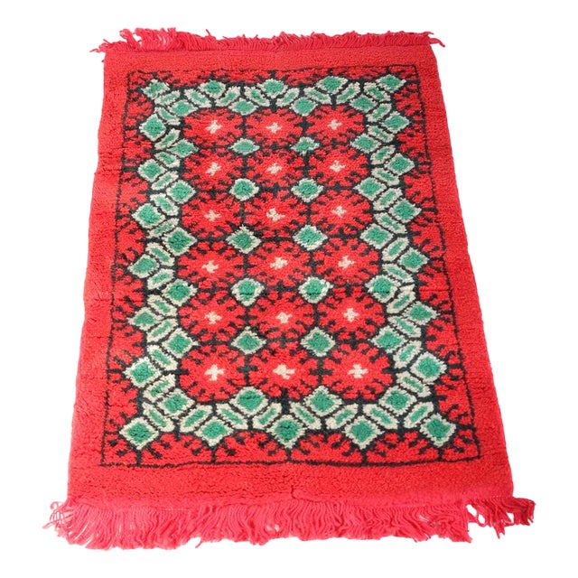 Mid-Century Czechoslovakian Wool Runner Rug, 1960s For Sale