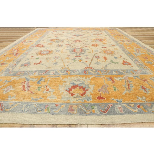 Textile Large Turkish Oushak Rug - 10'10 X 15'01 For Sale - Image 7 of 9