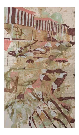 Contemporary Painting "Contagian" by Molly Dilworth, Acrylic on Canvas, 2009