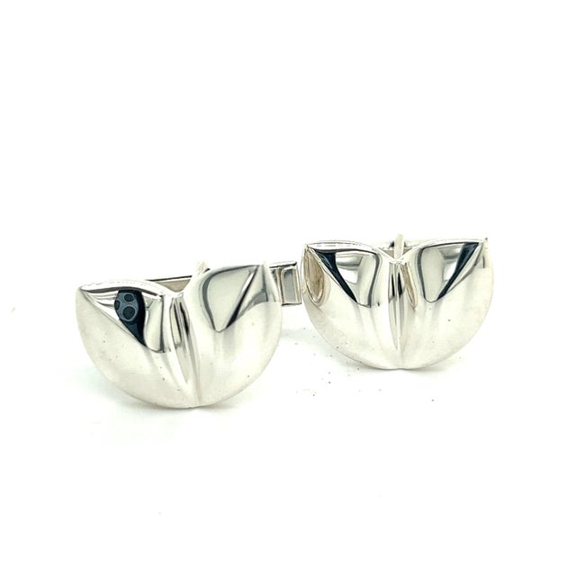 Silver 1990s Tiffany & Co Estate Cufflinks Sterling Silver, 2 Pieces For Sale - Image 8 of 11