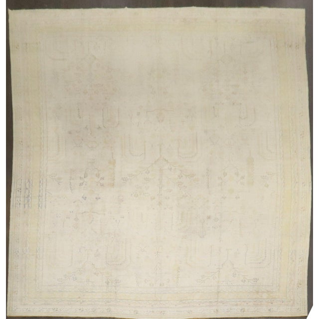 Early 20th Century Antique Zabihi Collection Oversize Square Turkish Oushak Rug - 13'2" x 15'6" For Sale - Image 5 of 11