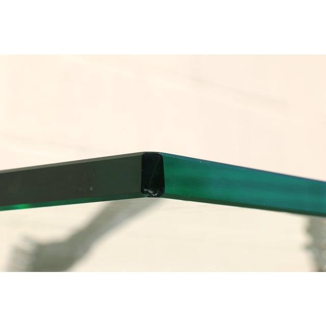 Vintage Sculptural Bronze Fairy Dining Table With Glass Top | Figural Art Nouveau Style Base, Circa 1990s For Sale - Image 18 of 18