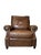 Pottery Barn James Roll Arm Top-Grain Leather Recliner Chair – Nailhead Trim, Classic Traditional Club Style, Dark Walnut...