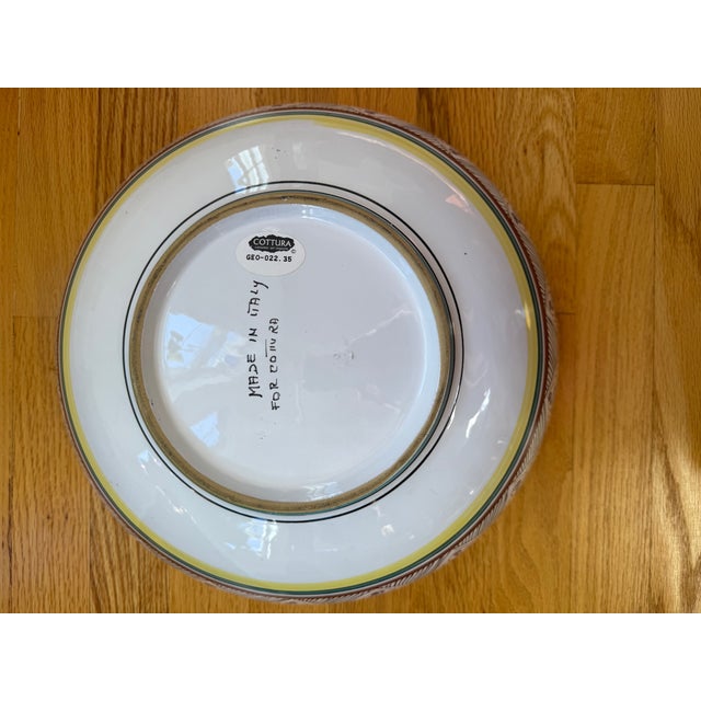 Italian Blue Ceramic Decorative Bowl for Cottura For Sale - Image 11 of 12