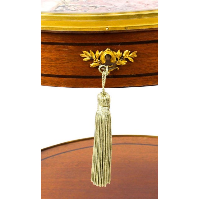 19th Century French Louis Revival Marble & Ormolu Occasional Table For Sale - Image 5 of 15