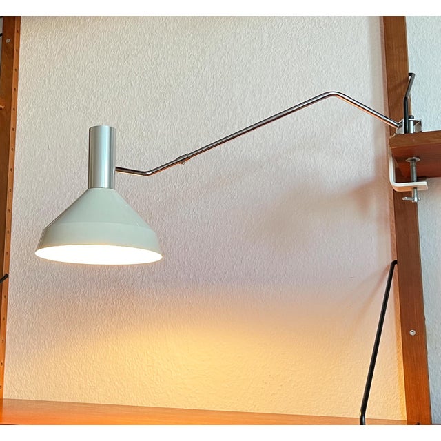 Mid-Century Minimalist Swiss Clamp Table Lamp by Rosemarie and Rico Baltensweiler for Baltensweiler, 1950s For Sale - Image 14 of 18