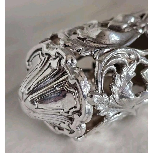 Sterling Silver Pierced Posy Holder by Hugh Crawshaw, Sheffield, 2004 For Sale - Image 10 of 18