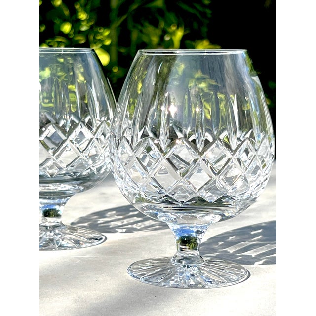 Pair of Vintage Cut Crystal Brandy Glasses by Waterford Crystal, C. 1980's