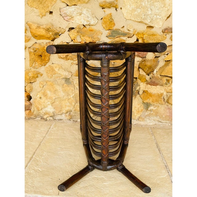 Vintage Bamboo Rattan Magazine Rack, 1970s For Sale - Image 14 of 17