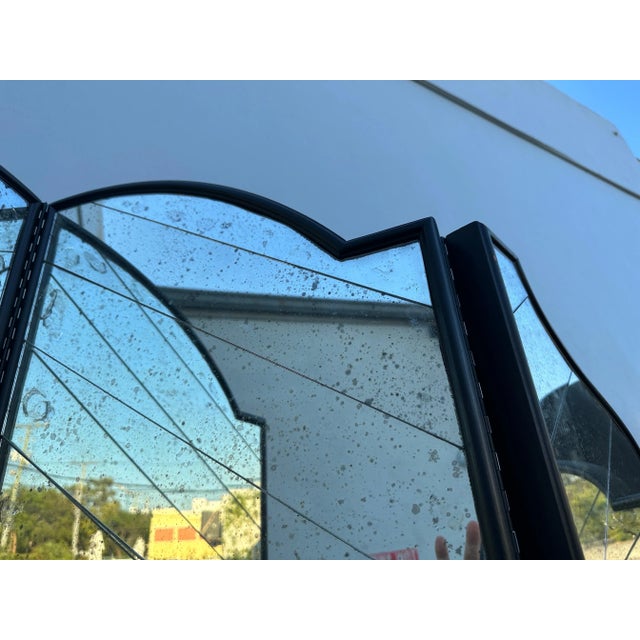 Two Majestic Hollywood Regency Mirrored Screens/ Dividers, Sold Individually For Sale In Miami - Image 6 of 12