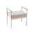 2020s Diva Cream Velvet Bench For Sale - Image 5 of 11