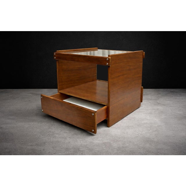 Sergio Rodrigues Bar Cart in Hardwood With Shelf, Sergio Rodrigues, 1960s For Sale - Image 4 of 7