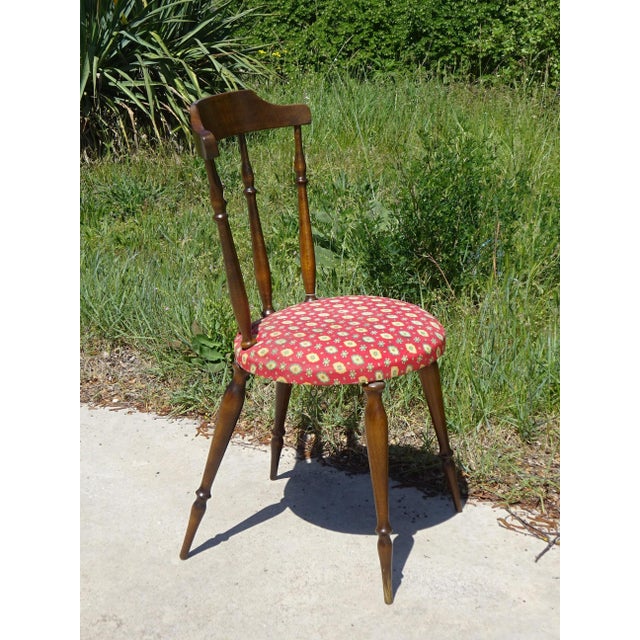 Vintage Wood and Fabric Chairs, 1950s, Set of 2 For Sale - Image 17 of 18