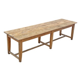 Antique 19th Century Refectory Dining Table 810, 1890s For Sale