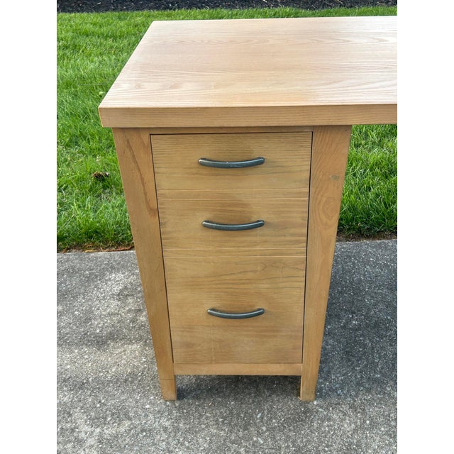 Vtg. Ethan Allen Light Oak Transitional Style Computer/Writing Desk For Sale - Image 14 of 14