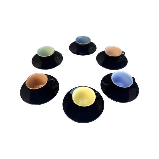 Set of Six Colorful Cups, Ditmar Urbach, Czechoslovakia, 1950s For Sale - Image 11 of 11