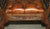 Brown Victorian Carved Hardwood and Brown Leather Chesterfield Window Seat, 1890 For Sale - Image 8 of 18