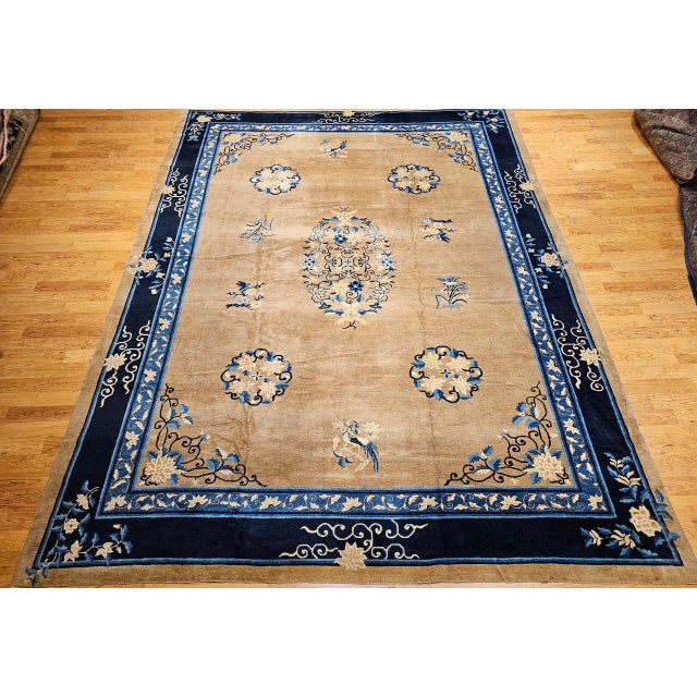 This 19th century oversized Chinese Peking rug is a timeless masterpiece, showcasing the refined artistry of traditional...