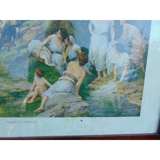 Oldrich A. Bożena, Art Nouveau Mythological Scene, Oil Print For Sale - Image 8 of 9