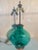 1950s Winslow Anderson for Blenko "Pinched" Turquoise Art Glass Table Lamp, 1950s Unmarked For Sale - Image 5 of 12