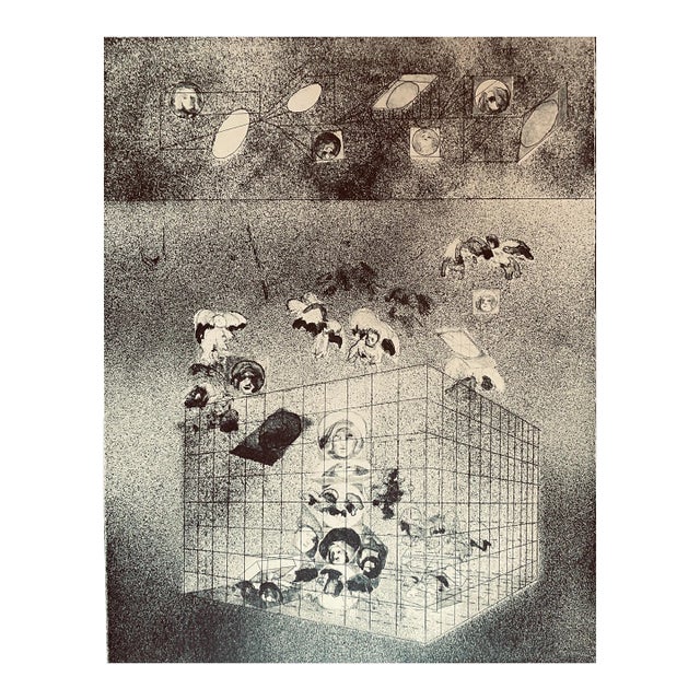 Adrienne Anderson Modern Surrealist Etching For Sale