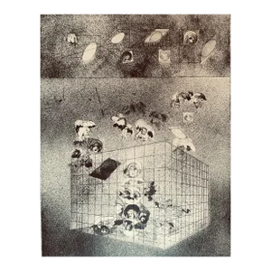 Adrienne Anderson Modern Surrealist Etching
