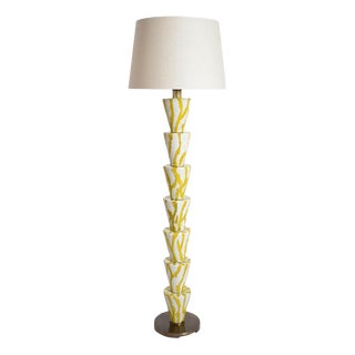 Nizwa White and Yellow Floor Lamp by Barracuda Interiors For Sale