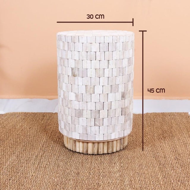 Sully Teak Wood Side Table For Sale - Image 10 of 10