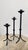 Metal 1970s Brutalist Wrought Iron Candlesticks, Set of 3 For Sale - Image 7 of 7