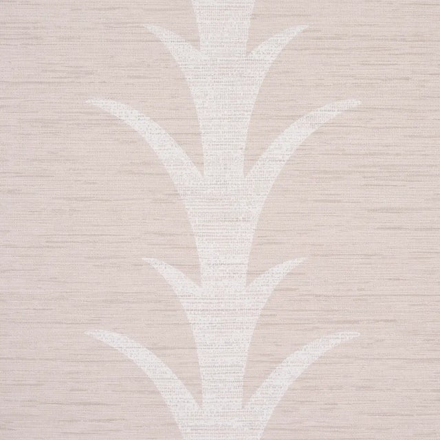 Contemporary Sample - Schumacher X Celerie Kemble Acanthus Stripe Vinyl Wallpaper in Limestone For Sale - Image 3 of 4