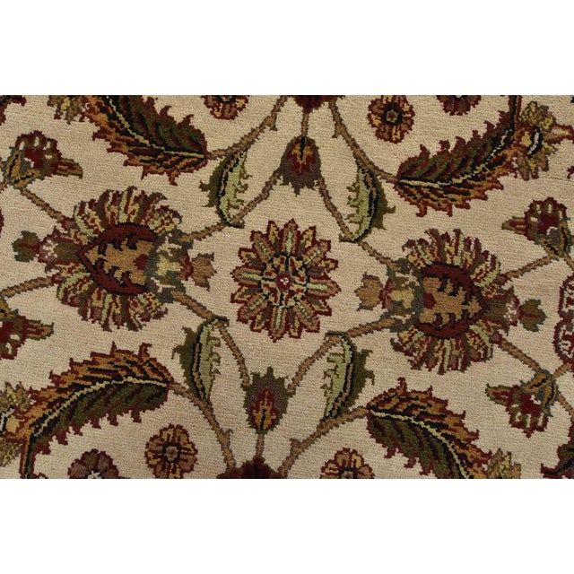 Textile Agra Runner 3’11” X 11’11” Ivory Wool Traditional Hand-Knotted Oriental Rug For Sale - Image 7 of 13