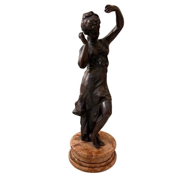 Figure Dancer Figurine in Brass, 1920s For Sale - Image 11 of 11