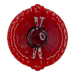 Hocking Old Cafe Royal Ruby Bowl W/ Tab Handles; C. 1938; 8 3/4 Inches For Sale