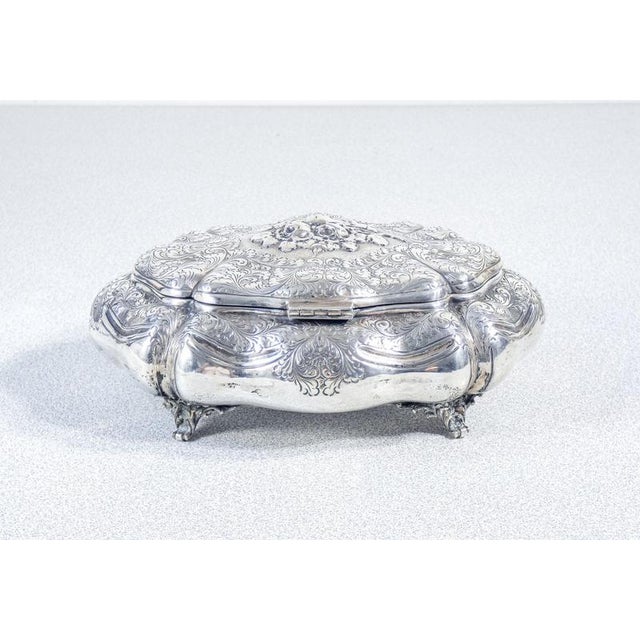Vintage Silver Jewelry Box, 1930s For Sale - Image 18 of 18
