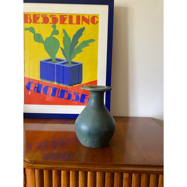 Mid-century Light Blue ceramic vase France 1960s H 23 cm - Diam 20 cm Conditions: as good as new. No defects