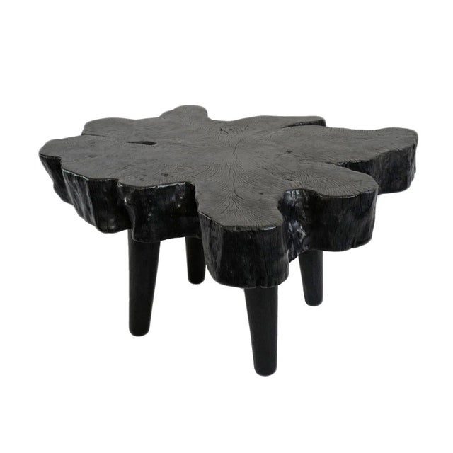 2010s Blackened Lychee Stump Table For Sale - Image 5 of 5