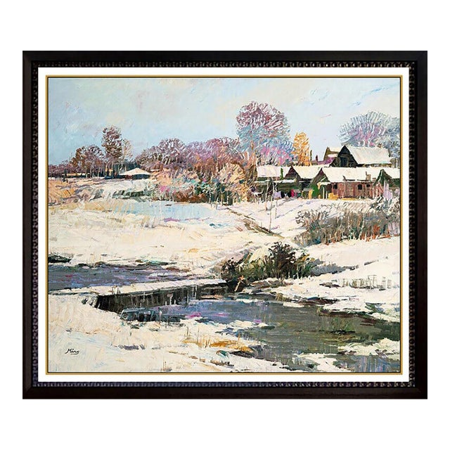 Snow Bridge over Stream, Ming Feng For Sale