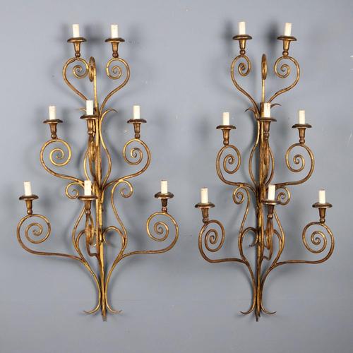 Wood Early 20th Century Wall Lamps, Italy For Sale - Image 7 of 7