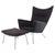 Set of Model CH445 Wingchair and Ottoman in Grey Hallingdal by Hans J. Wegner for Carl Hansen & Søn, Set of 2 For Sale - Image 13 of 13
