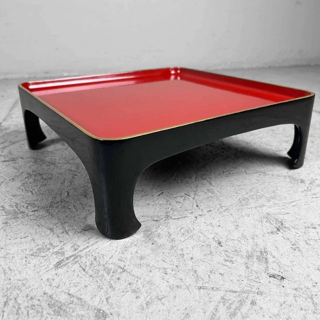 Taishō Period Urushi Lacquer Serving Tables, Japan, 1920s, Set of 7 For Sale - Image 4 of 12