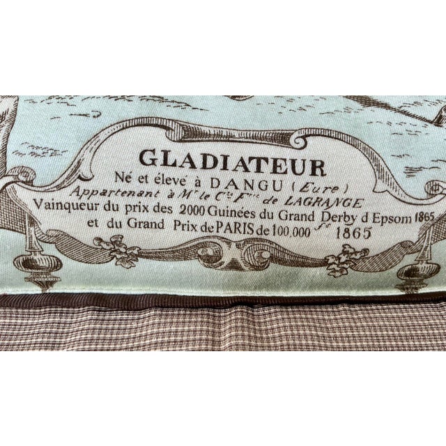 Kravet Equestrian “Gladiateur” Pillow With Double Flange Trim For Sale In New York - Image 6 of 12