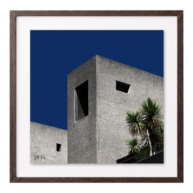 “Barbican 11” Giclee Archival Pigment Print 24x24 Framed in Walnut For Sale