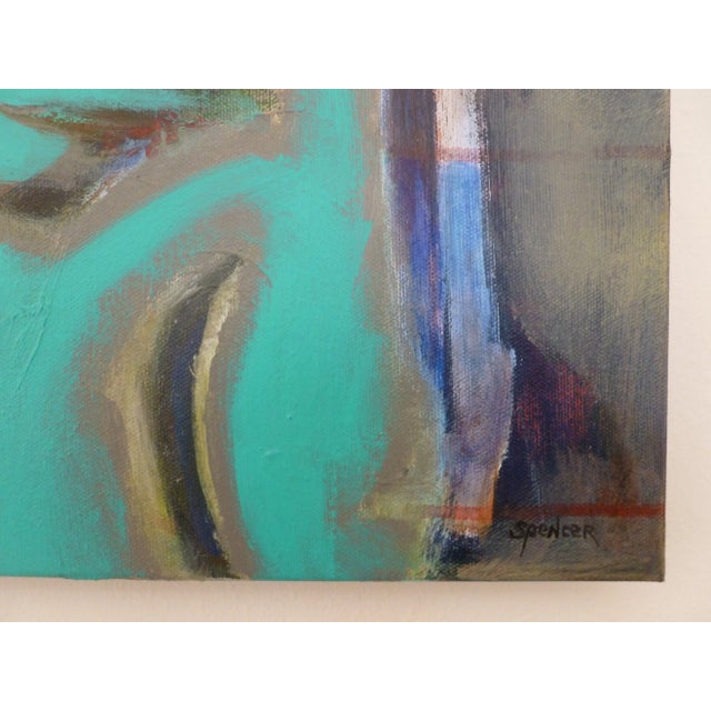 Textile "Lots to See" Abstract Oil and Acrylic Painting by Scott Spencer For Sale - Image 7 of 7