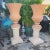 2000 - 2009 Pair of Large Terracotta Italian Urns "Ref Impruneta " on Carved Jodhpur Sandstone Pedestals For Sale - Image 5 of 13