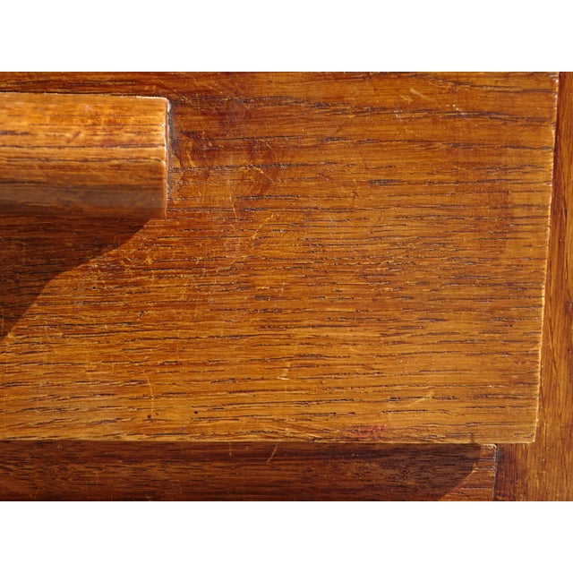 Wood Vintage American Oak Desk, 1950s For Sale - Image 7 of 18