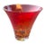 Waterford Evolution Red Crystal Bowl With Orange and Gold Swirls For Sale