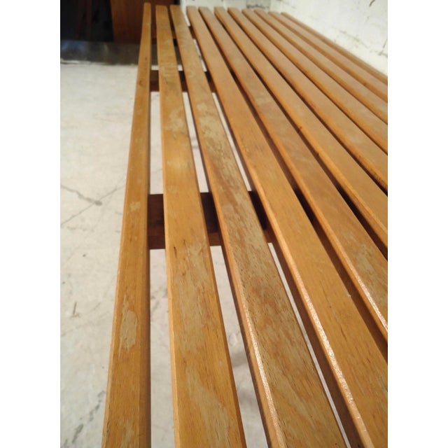 Mid 20th Century Mid-Century Modern Slat Bench / Table For Sale - Image 5 of 5