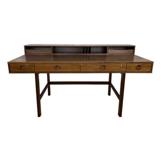 Mid 20th Century Signed Peter Lovig Nielsen Flip-Top Executive Desk For Sale